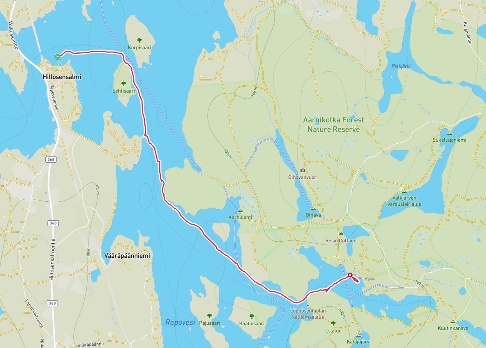 Friday kayak route